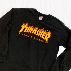 Thrasher Black Long Sleeve T-Shirt